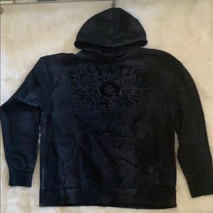 2X Affliction Archaic black and grey hoodie
